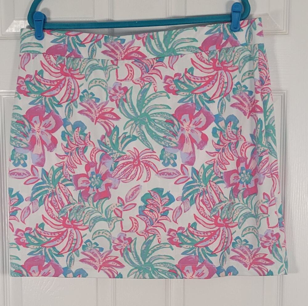 NWT Stella Parker Tropical Floral Pull-On Skort Women's XXL UPF 30+ Golf Travel